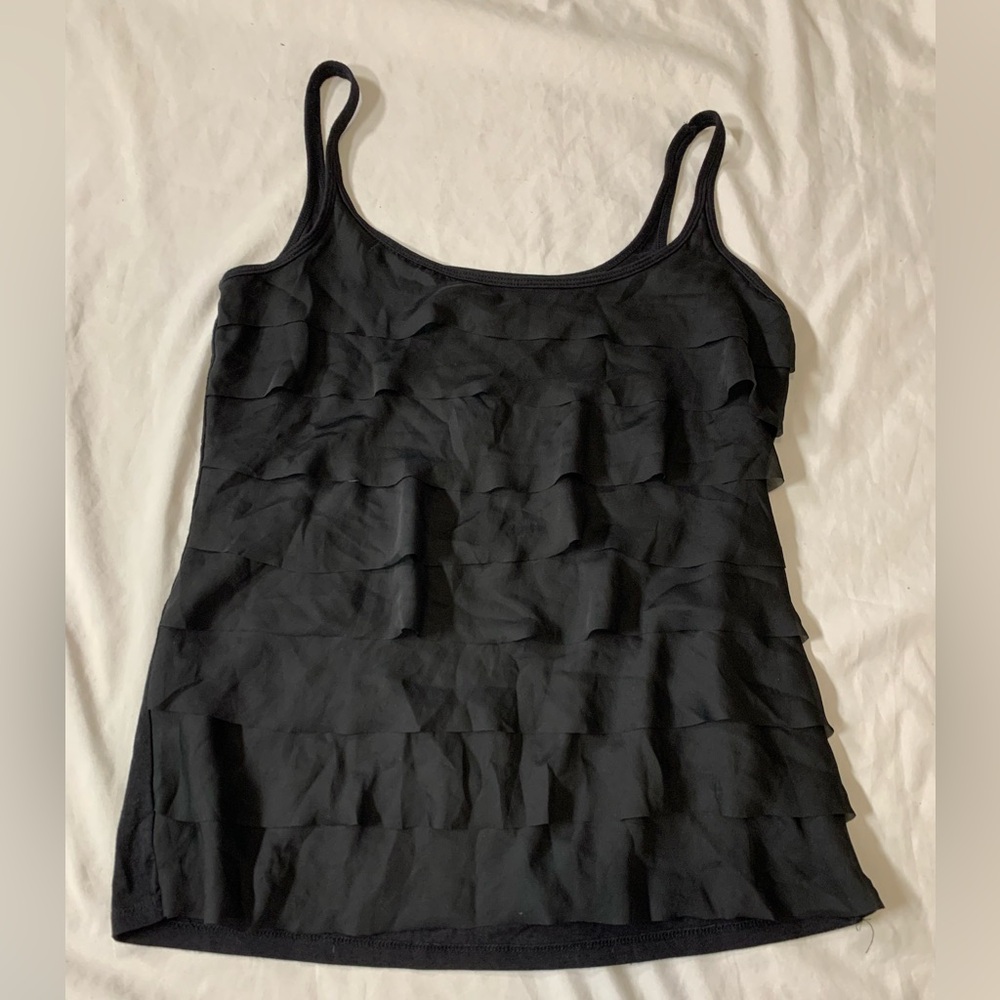 Excellent Condition size Medium Black  Cami with ruffles New York Company